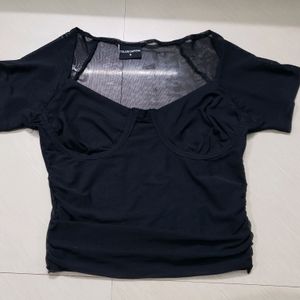 H&M Dupe Sheer Busteir Top