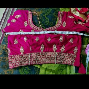 Beautiful Rani pink heavy bridal lehenga