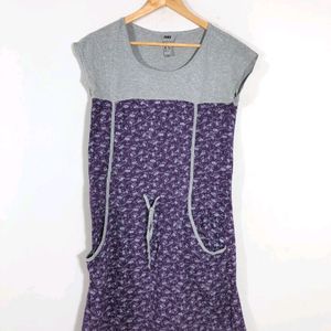 PURPLE & GREY BIRD PRINT DRESSES