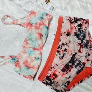 Imported Tie Die Bra Set