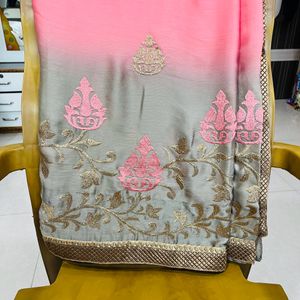 Beautiful Shaded Peach Saree