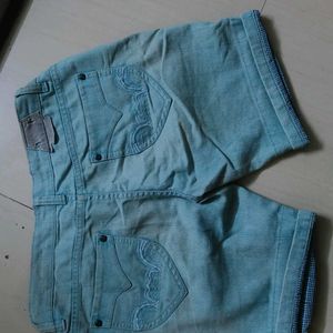 Light Blue Denim Shorts