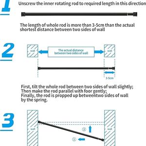 Shower Curtain Rod without Drilling