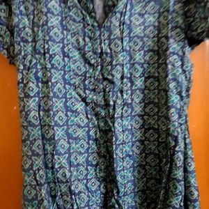 Blue Colour Western Top