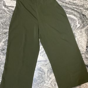 Formal Pant Pallazzo Army Green