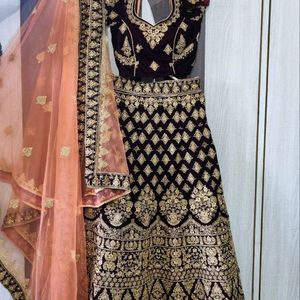 Heavy Kundan Work with Zaari Embroidery  Lehenga