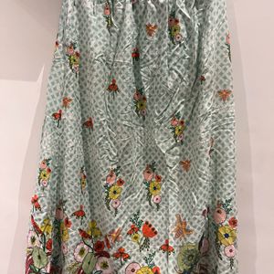 Cotton Print Long Skirt