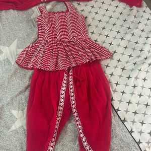 Dhoti Style Dress For Kid Girl