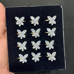 Pack Of 12 Butterfly Rings