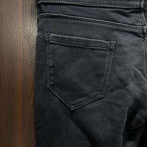 Black High Waist Elasticated Denims