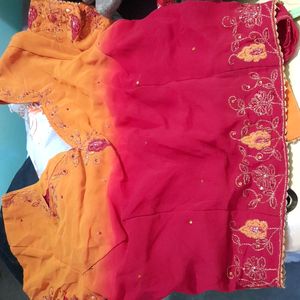 fish shape lehnga choli set