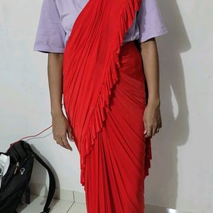 Ready To Wear Saree Red