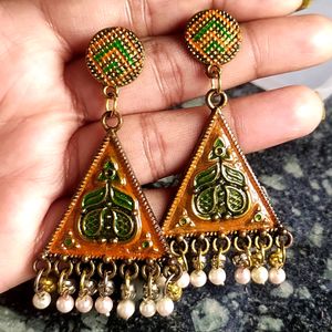 Oxidized Gold Plated Earrings