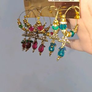 Dangling Earring (Brown And Green)