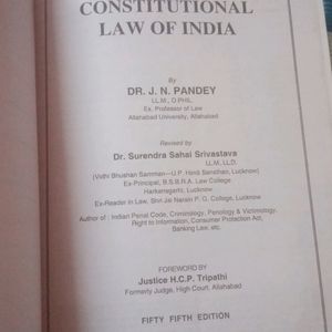 Constitutional Law Of India (Textbook)