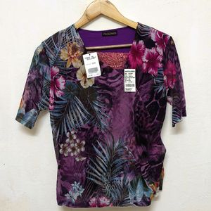 Trendy New Purple Print Top For Women