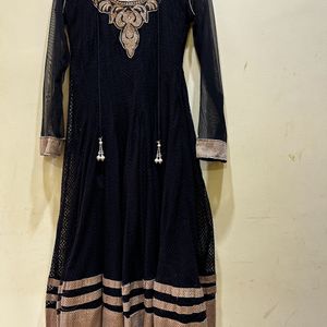 Black Colour Anarkali Suit Set Size M