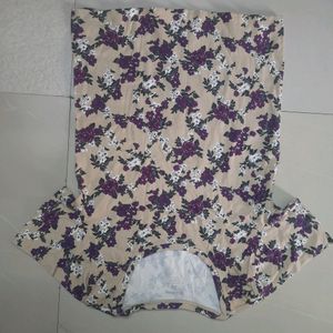 Women T-shirts Purple Flowers Printing 💐