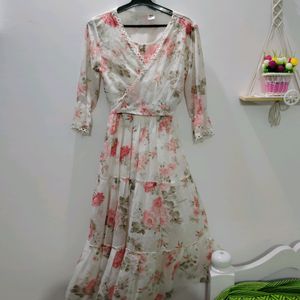 Mid Floral Flower Print Dress