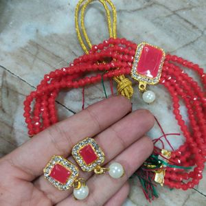 Red Necklace Set