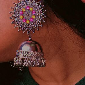 Oxidised Jhumka