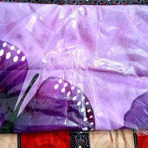 Bombay Dyeing Purple Designed King Size Double Bed