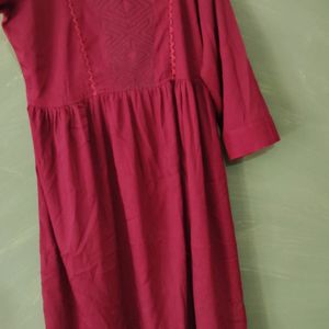 La Fille Maxi Dress  Royal Red Colour