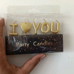 I Love U Candle