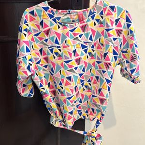 Multicolour Crop Top: Small Size