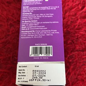 10% Niacinamide Face Serum Sali Cinamide Wash