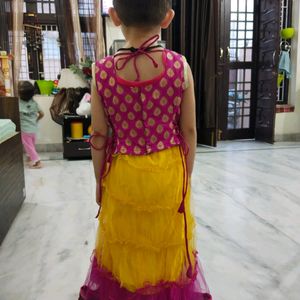 Heavy Work Lehnga Choli For Kids