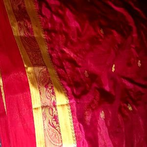 Silk Saree With blouse.