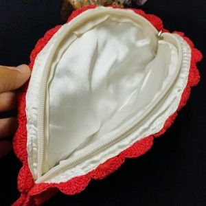 Semi Circle Crochet Clutch