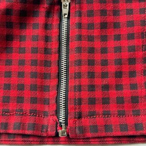 Red And Black Checks Crop Top