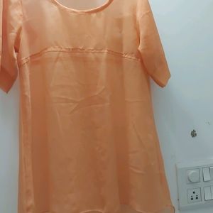 Orange Top  Shrug High Low