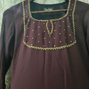 Long Chuddi Sleeves Kurti