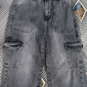 Charcoal Straight Fit Jeans