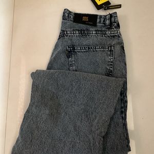 Charcoal Black Bell Bottom Jeans