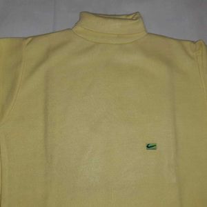 High Neck Cotton Tshirt 🛍 - Yellow