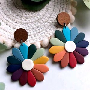 Clay Flower Earring No 23