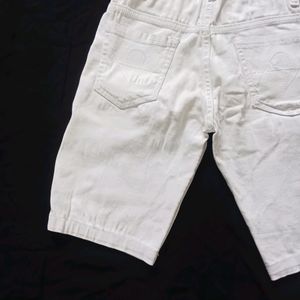 White Denim Shorts