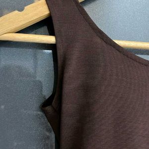 Brown Tank  And Olive Top