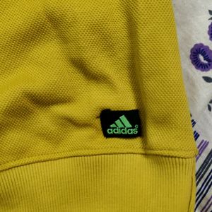 Adidas Bootleg Yellow Sweatshirt, Size:M