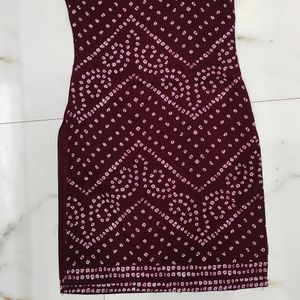 Maroon Suit With Salwar & Dupatta