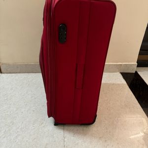 American Tourister Polyester Soft Trolley Red