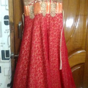 Red Frock Dress For Girls