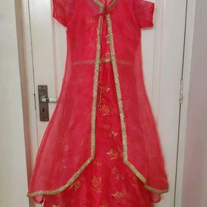 Pink 2 In 1 Long Frock  (❗PRICE DROP❗)