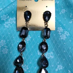 Gorgeous Greyish Black Coloured Earrings For Women