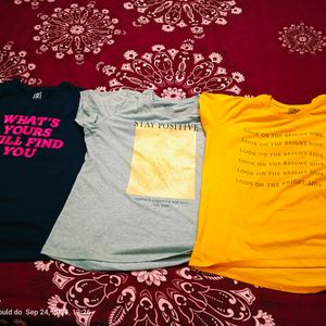 3 Tshirts In L Size