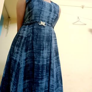 Nevy Blue Party Wear One-piece Dress